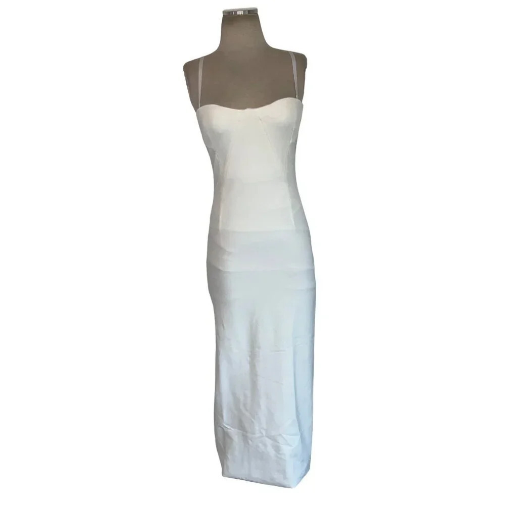 SIMKHAI Caspian Bustier Midi Dress in White New Womens Bodycon Corset - Picture 5 of 15